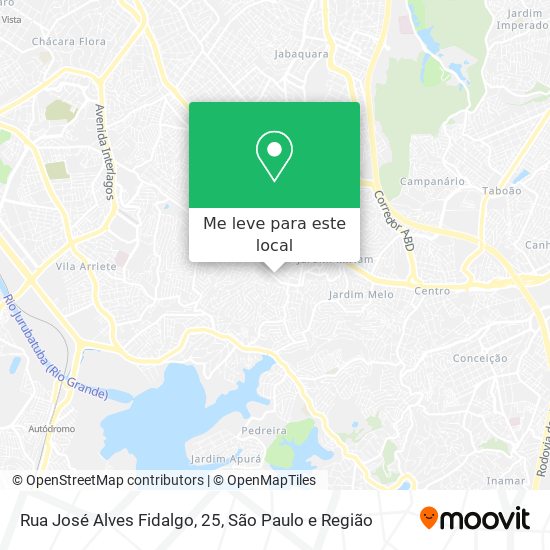 Rua José Alves Fidalgo, 25 mapa