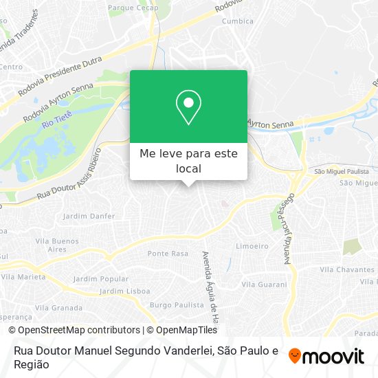 Rua Doutor Manuel Segundo Vanderlei mapa