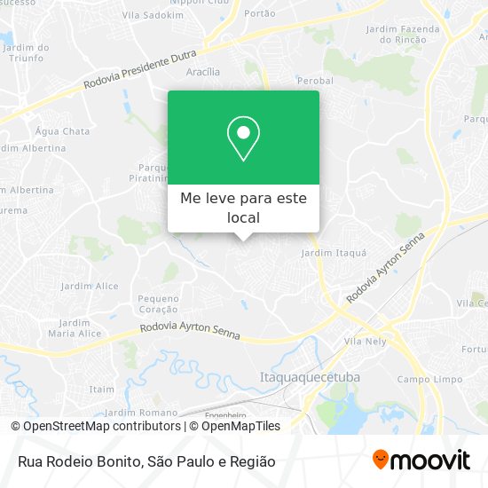 Rua Rodeio Bonito mapa