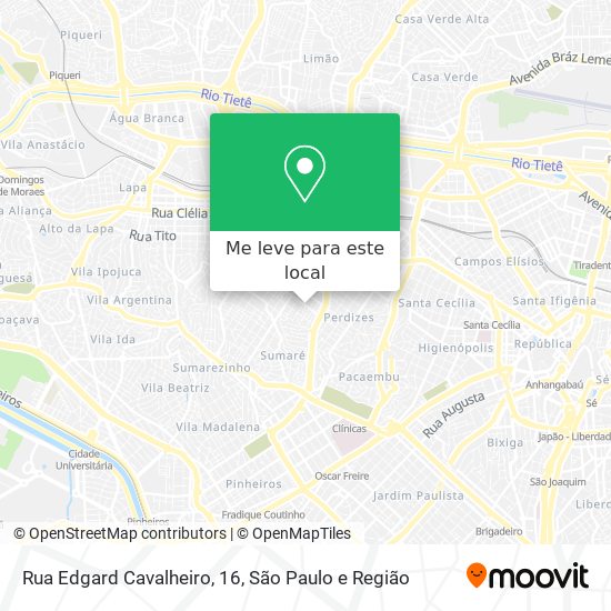 Rua Edgard Cavalheiro, 16 mapa