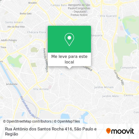 Rua Antônio dos Santos Rocha 416 mapa