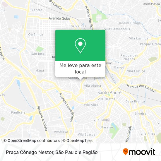 Praça Cônego Nestor mapa