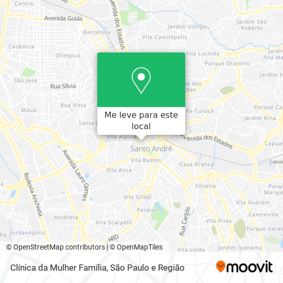 Clínica da Mulher Família mapa