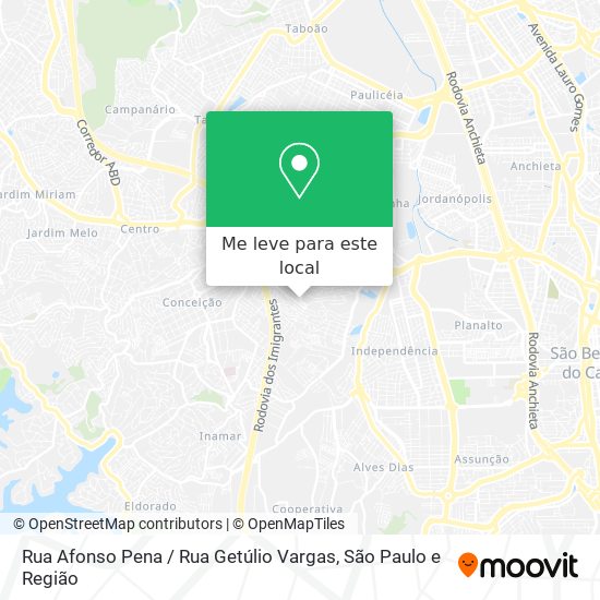 Rua Afonso Pena / Rua Getúlio Vargas mapa