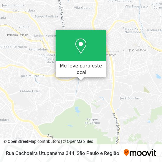 Rua Cachoeira Utupanema 344 mapa