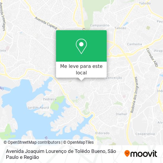 Avenida Joaquim Lourenço de Tolêdo Bueno mapa