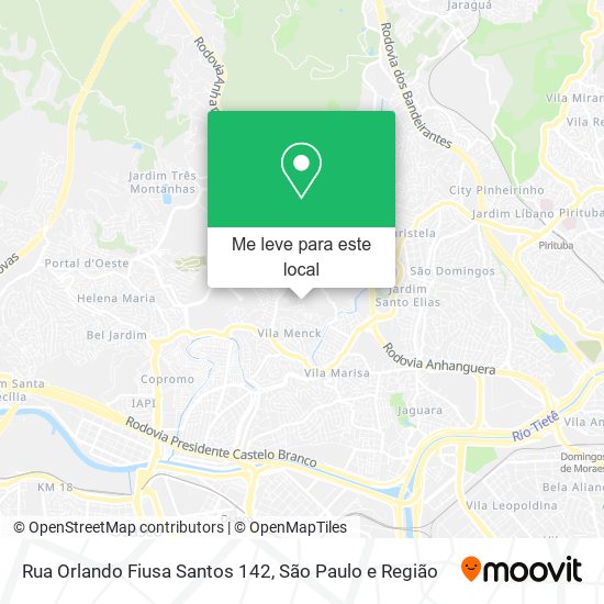 Rua Orlando Fiusa Santos 142 mapa