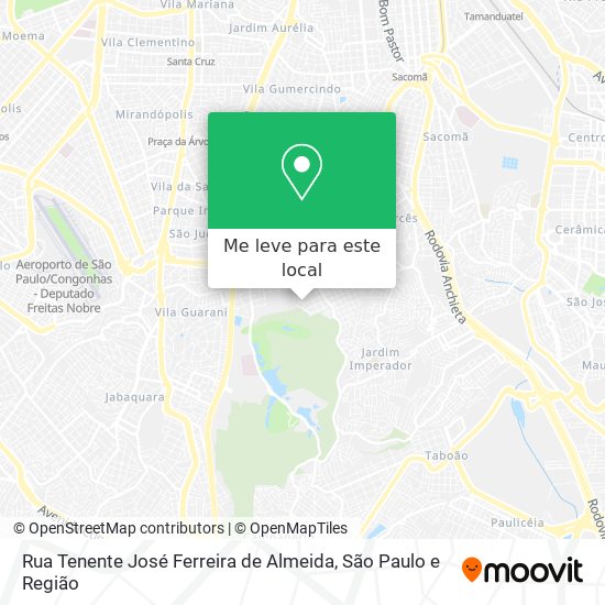 Rua Tenente José Ferreira de Almeida mapa