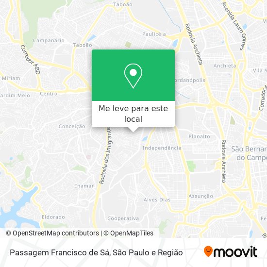 Passagem Francisco de Sá mapa