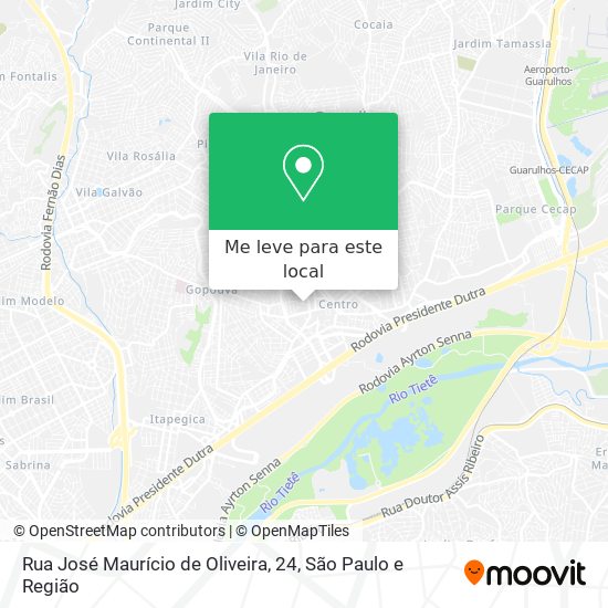 Rua José Maurício de Oliveira, 24 mapa