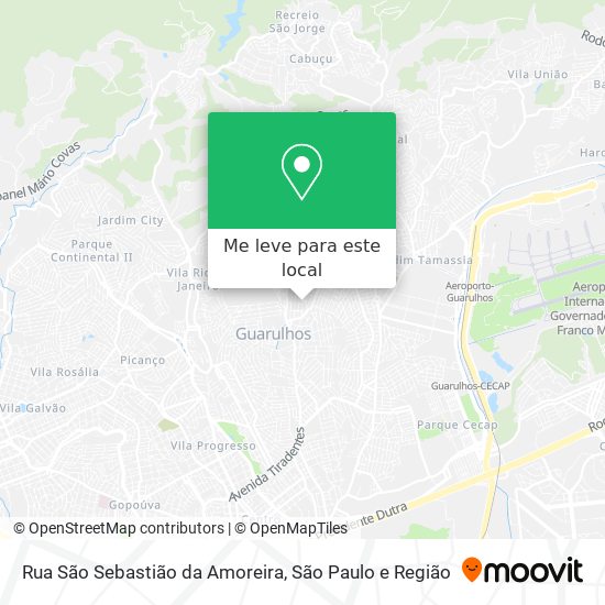 Rua São Sebastião da Amoreira mapa