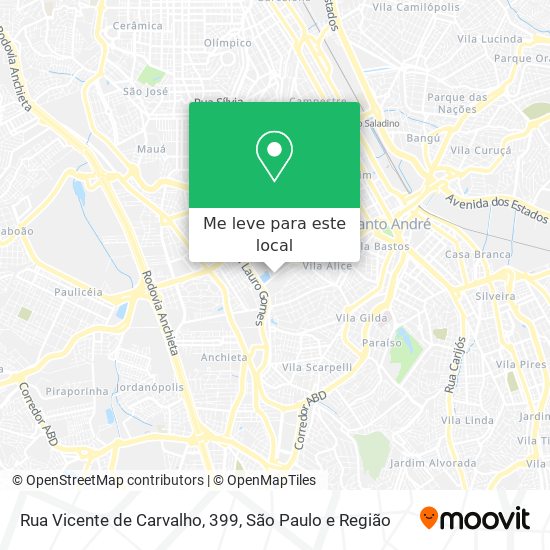Rua Vicente de Carvalho, 399 mapa