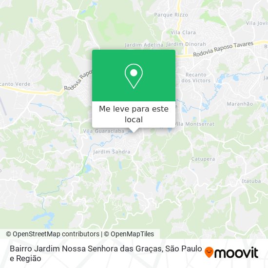 Bairro Jardim Nossa Senhora das Graças mapa