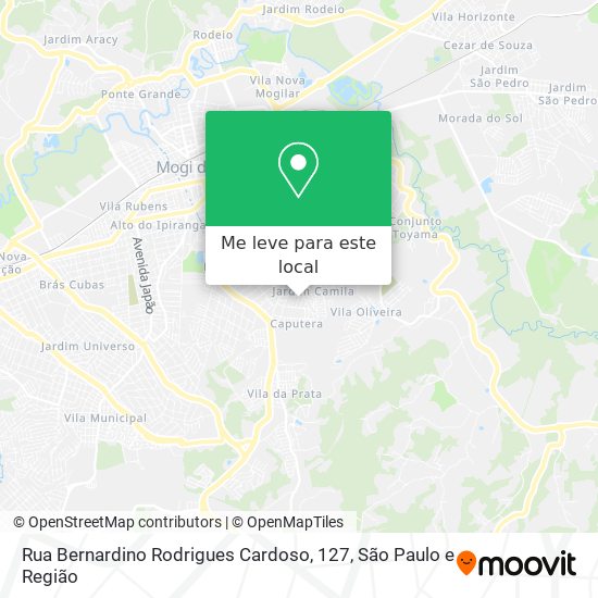 Rua Bernardino Rodrigues Cardoso, 127 mapa