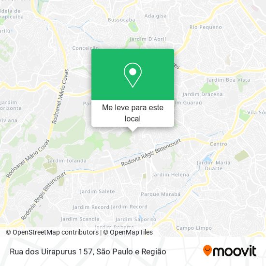 Rua dos Uirapurus 157 mapa