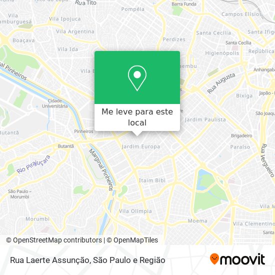 Rua Laerte Assunção mapa