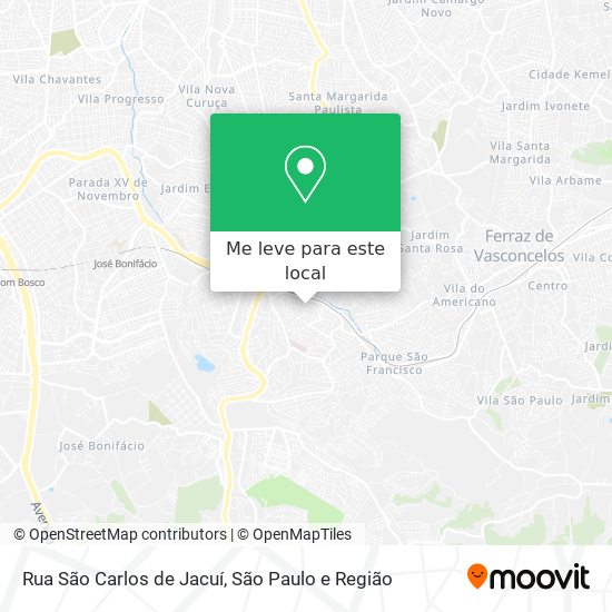 Rua São Carlos de Jacuí mapa