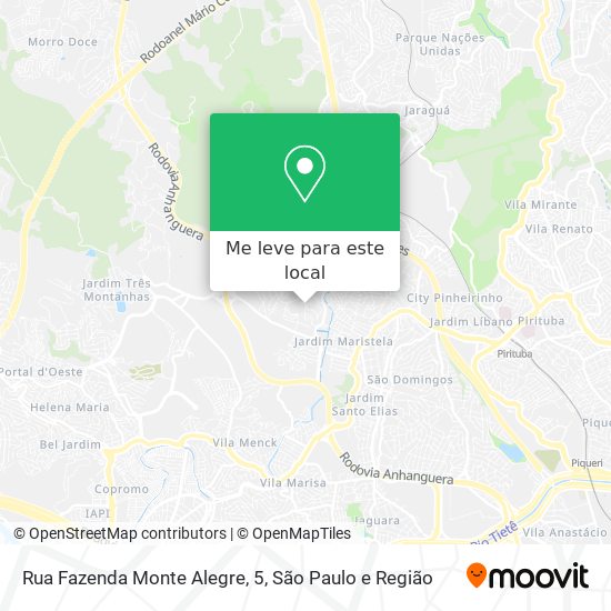 Rua Fazenda Monte Alegre, 5 mapa
