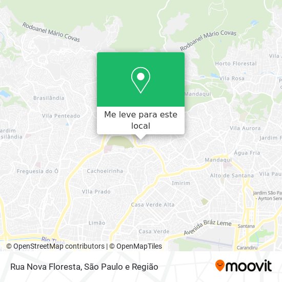 Rua Nova Floresta mapa