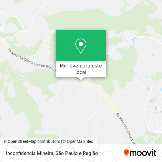 Inconfidencia Mineira mapa