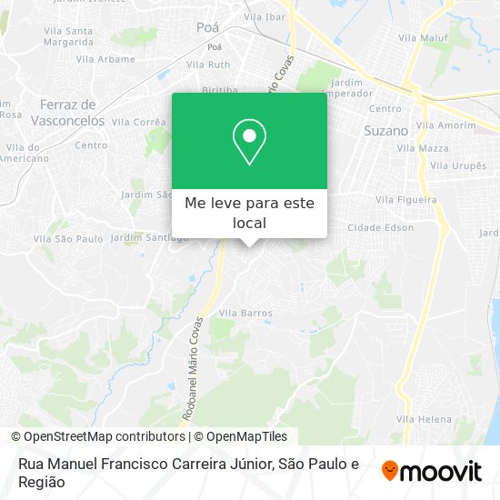 Rua Manuel Francisco Carreira Júnior mapa