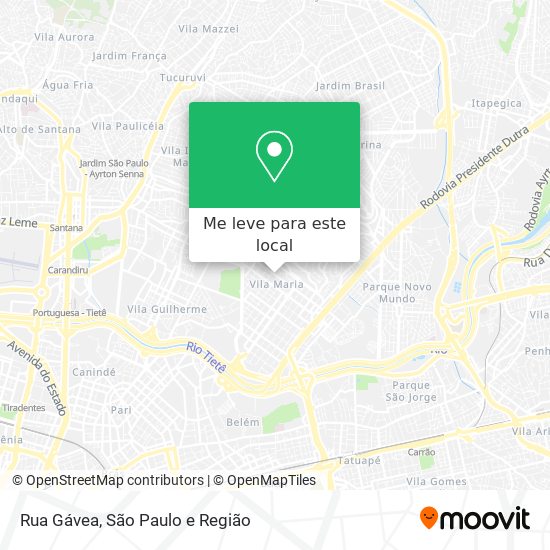 Rua Gávea mapa