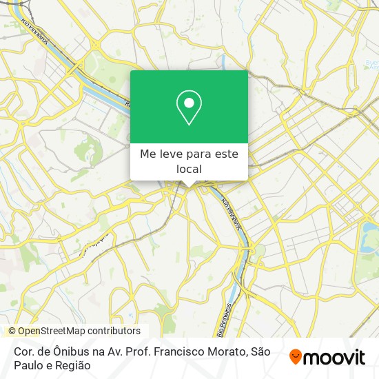 Cor. de Ônibus na Av. Prof. Francisco Morato mapa