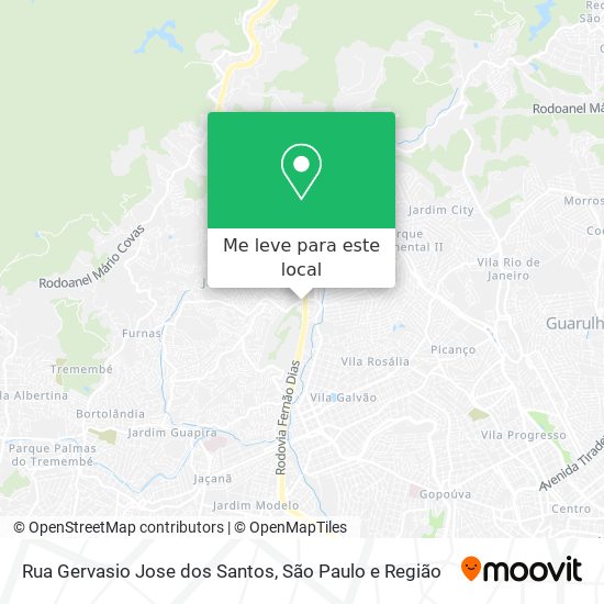 Rua Gervasio Jose dos Santos mapa