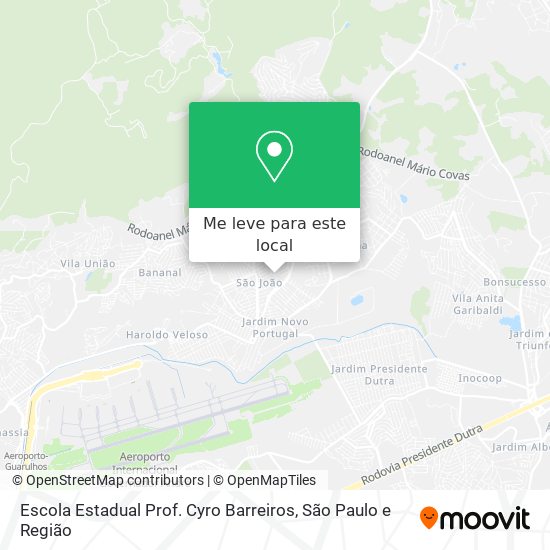 Escola Estadual Prof. Cyro Barreiros mapa
