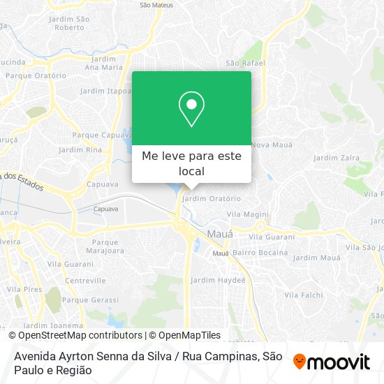 Avenida Ayrton Senna da Silva / Rua Campinas mapa