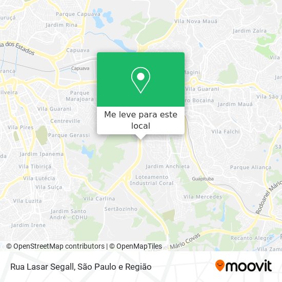 Rua Lasar Segall mapa