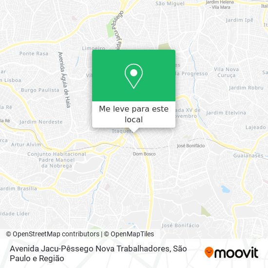 Avenida Jacu-Pêssego Nova Trabalhadores mapa