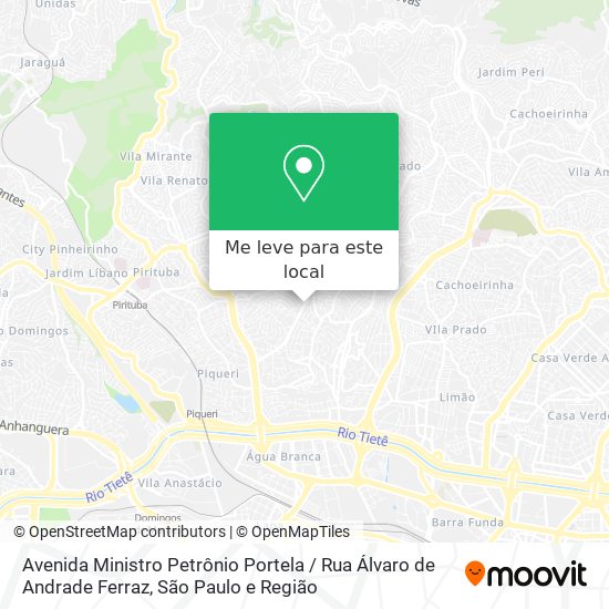 Avenida Ministro Petrônio Portela / Rua Álvaro de Andrade Ferraz mapa