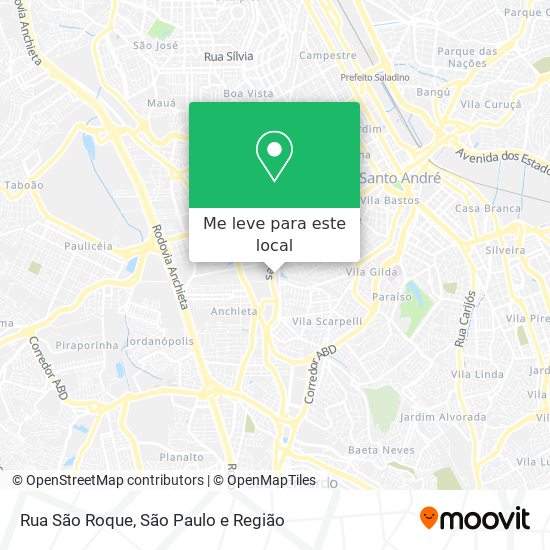 Rua São Roque mapa