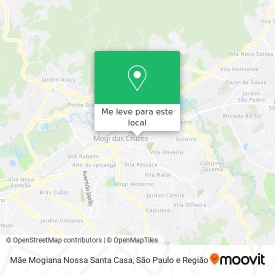Mãe Mogiana Nossa Santa Casa mapa