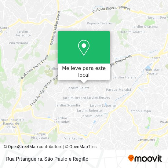 Rua Pitangueira mapa