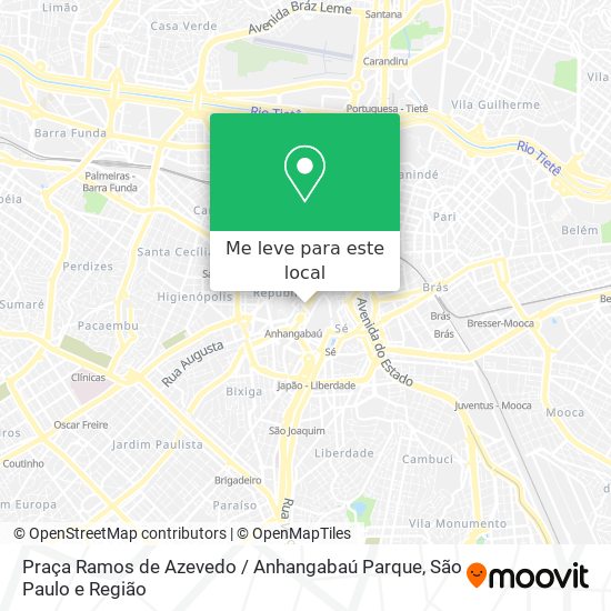 Praça Ramos de Azevedo / Anhangabaú Parque mapa