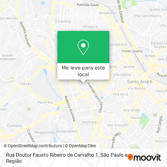 Rua Doutor Fausto Ribeiro de Carvalho 1 mapa