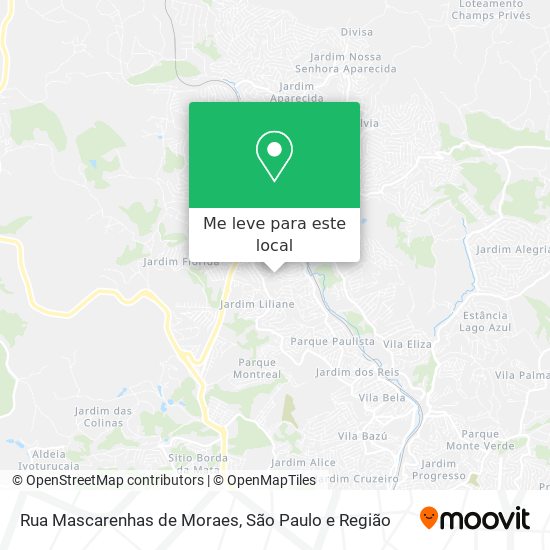 Rua Mascarenhas de Moraes mapa
