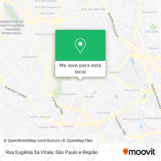 Rua Eugênia Sá Vitale mapa