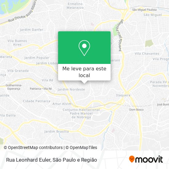 Rua Leonhard Euler mapa