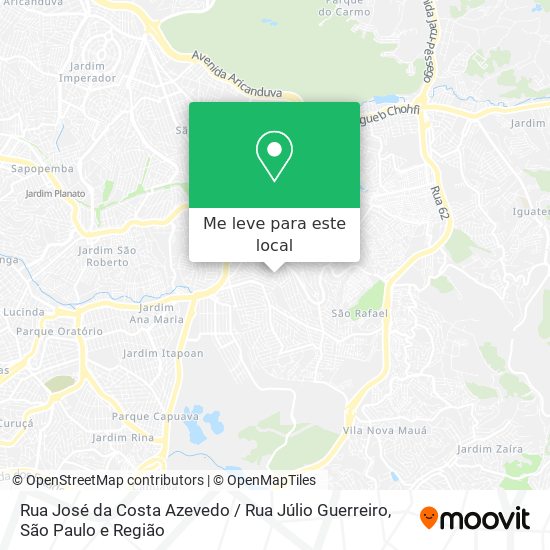 Rua José da Costa Azevedo / Rua Júlio Guerreiro mapa