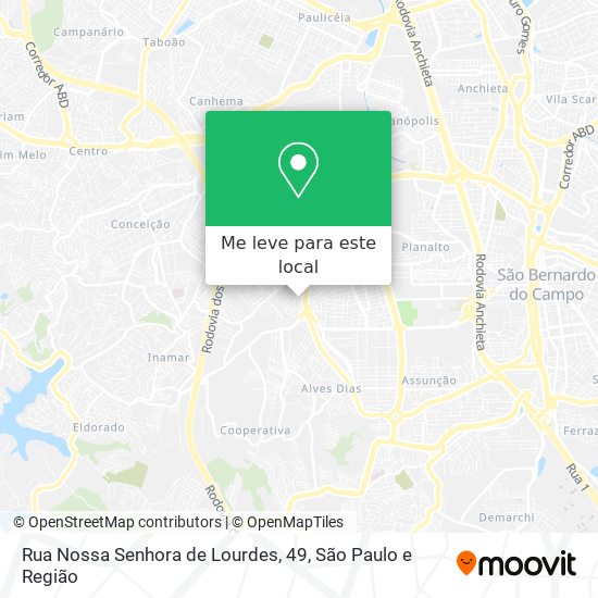 Rua Nossa Senhora de Lourdes, 49 mapa