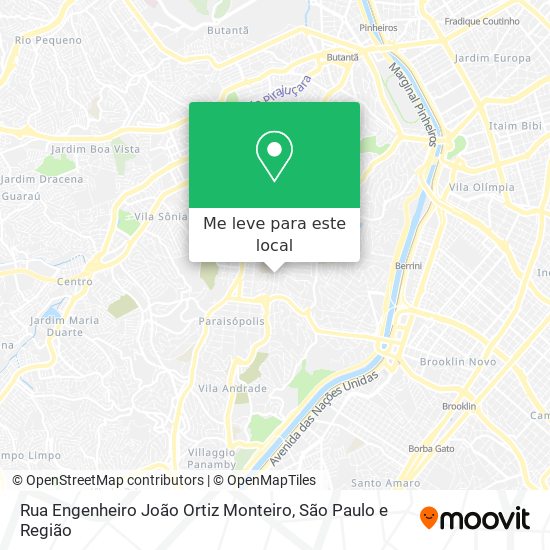 Rua Engenheiro João Ortiz Monteiro mapa