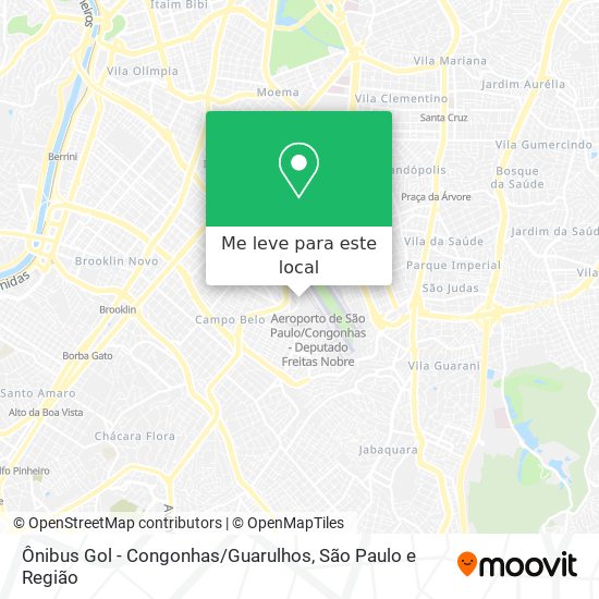 Ônibus Gol - Congonhas / Guarulhos mapa