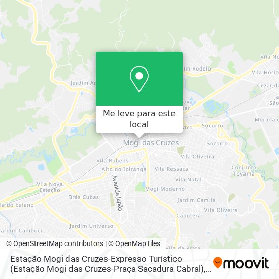 Estação Mogi das Cruzes-Expresso Turístico (Estação Mogi das Cruzes-Praça Sacadura Cabral) mapa