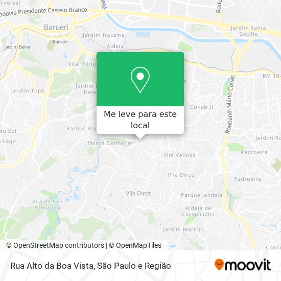 Rua Alto da Boa Vista mapa