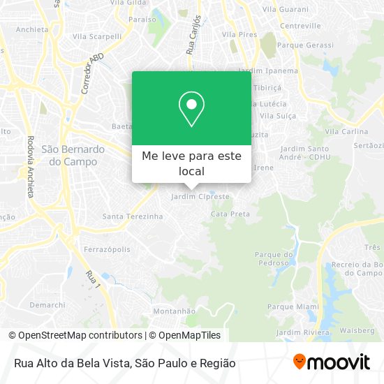 Rua Alto da Bela Vista mapa