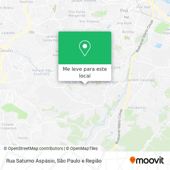 Rua Saturno Aspásio mapa