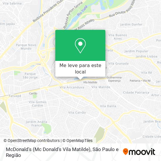 McDonald's (Mc Donald's Vila Matilde) mapa